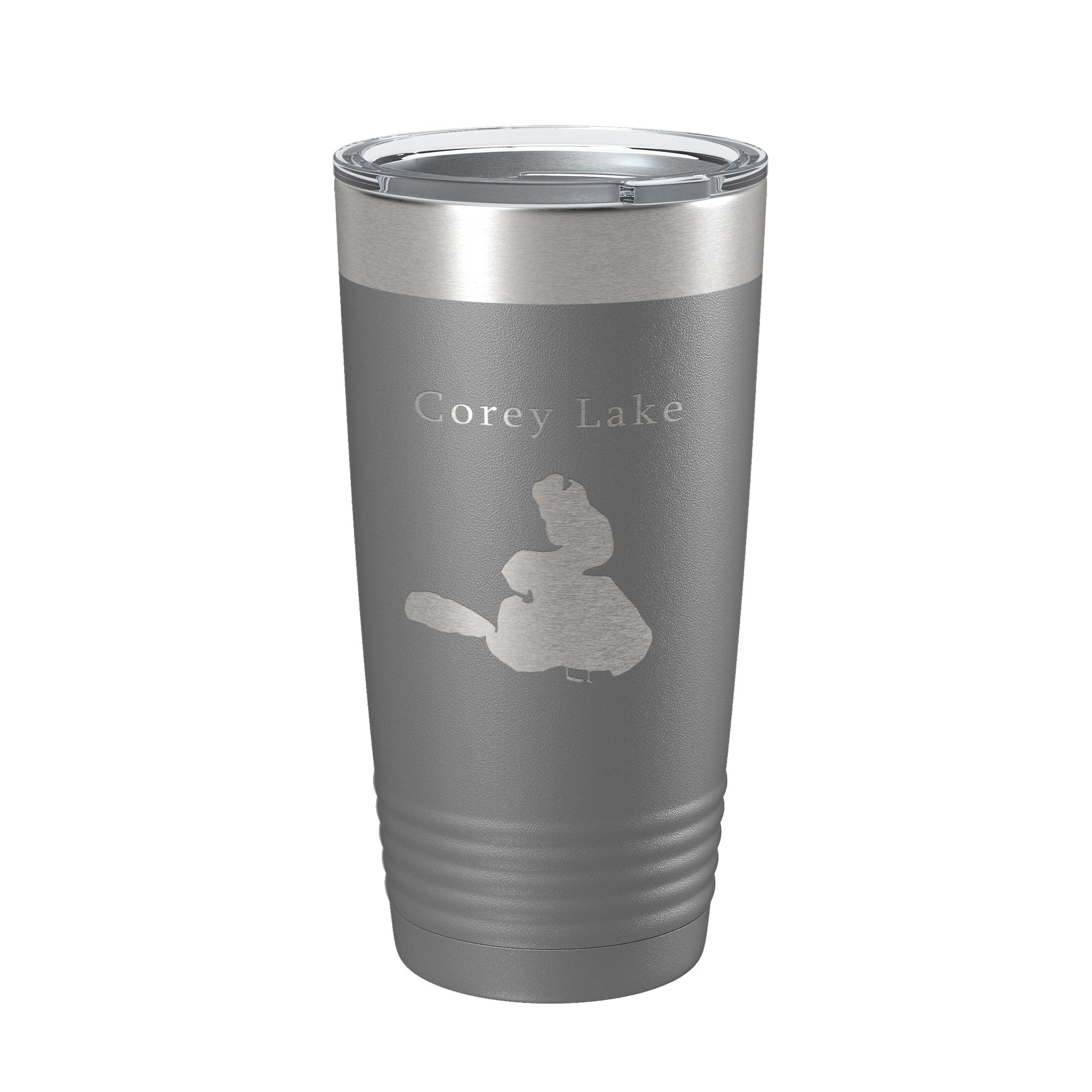 Corey Lake Map Tumbler Travel Mug Insulated Laser Engraved Coffee Cup Michigan 20 oz-16