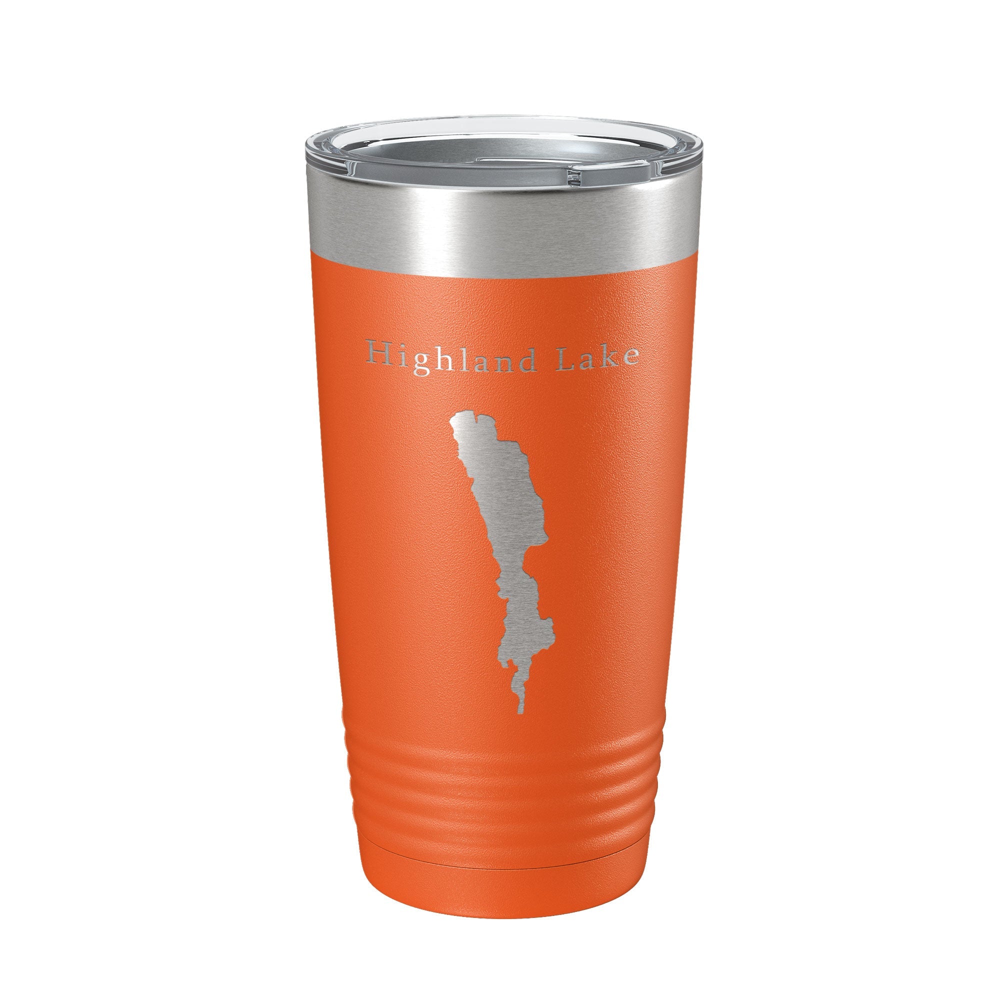 Highland Lake Map Tumbler Travel Mug Insulated Laser Engraved Coffee Cup Westbook Maine 20 oz-17