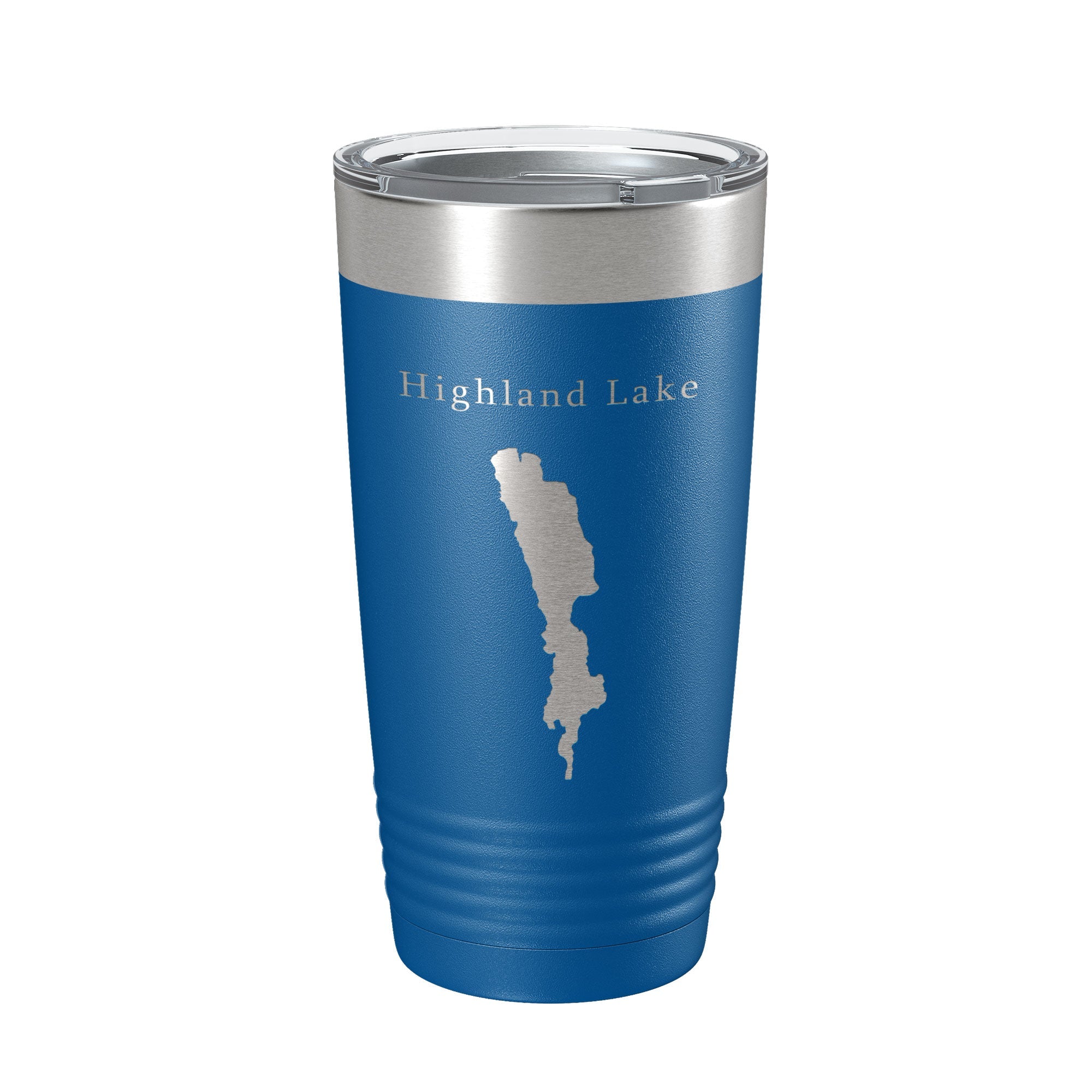 Highland Lake Map Tumbler Travel Mug Insulated Laser Engraved Coffee Cup Westbook Maine 20 oz-6