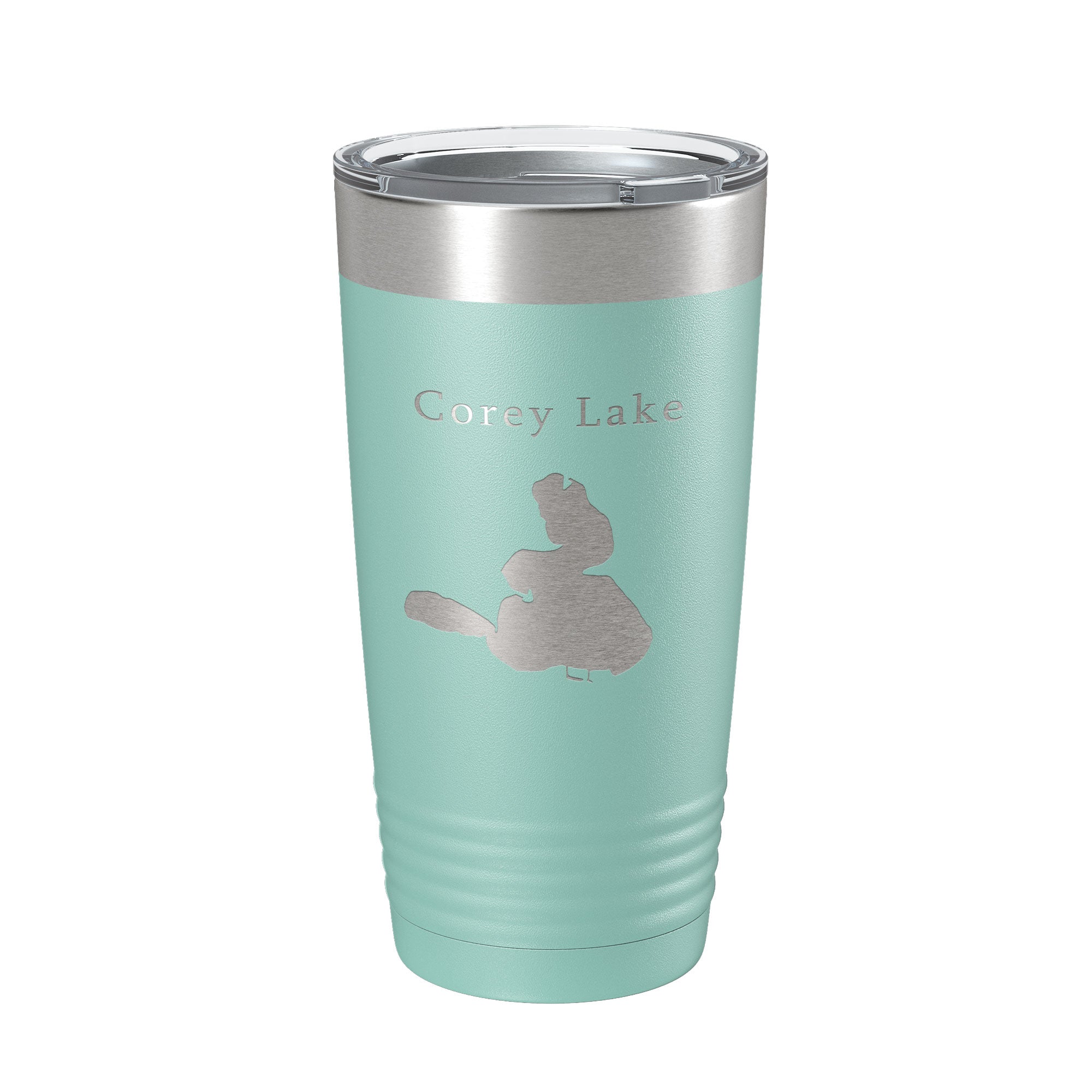 Corey Lake Map Tumbler Travel Mug Insulated Laser Engraved Coffee Cup Michigan 20 oz-12