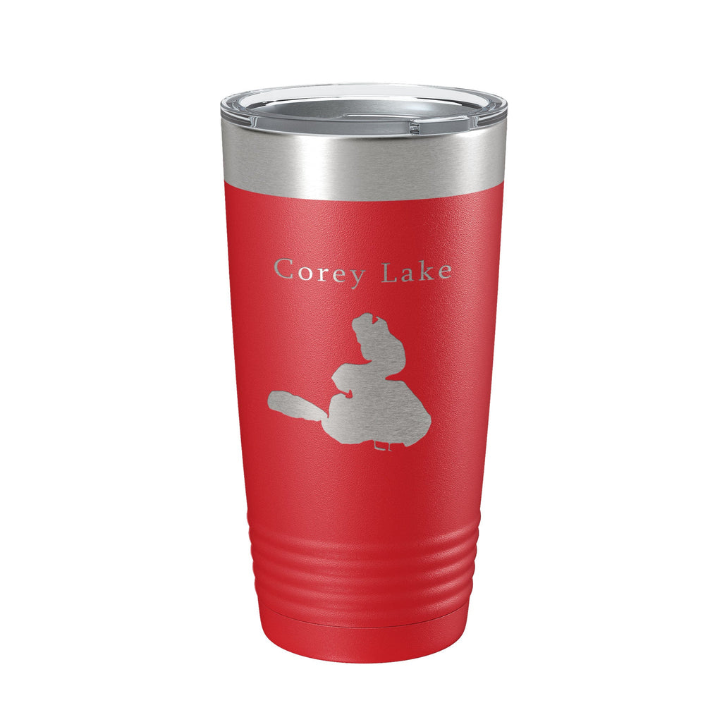 Corey Lake Map Tumbler Travel Mug Insulated Laser Engraved Coffee Cup Michigan 20 oz-10