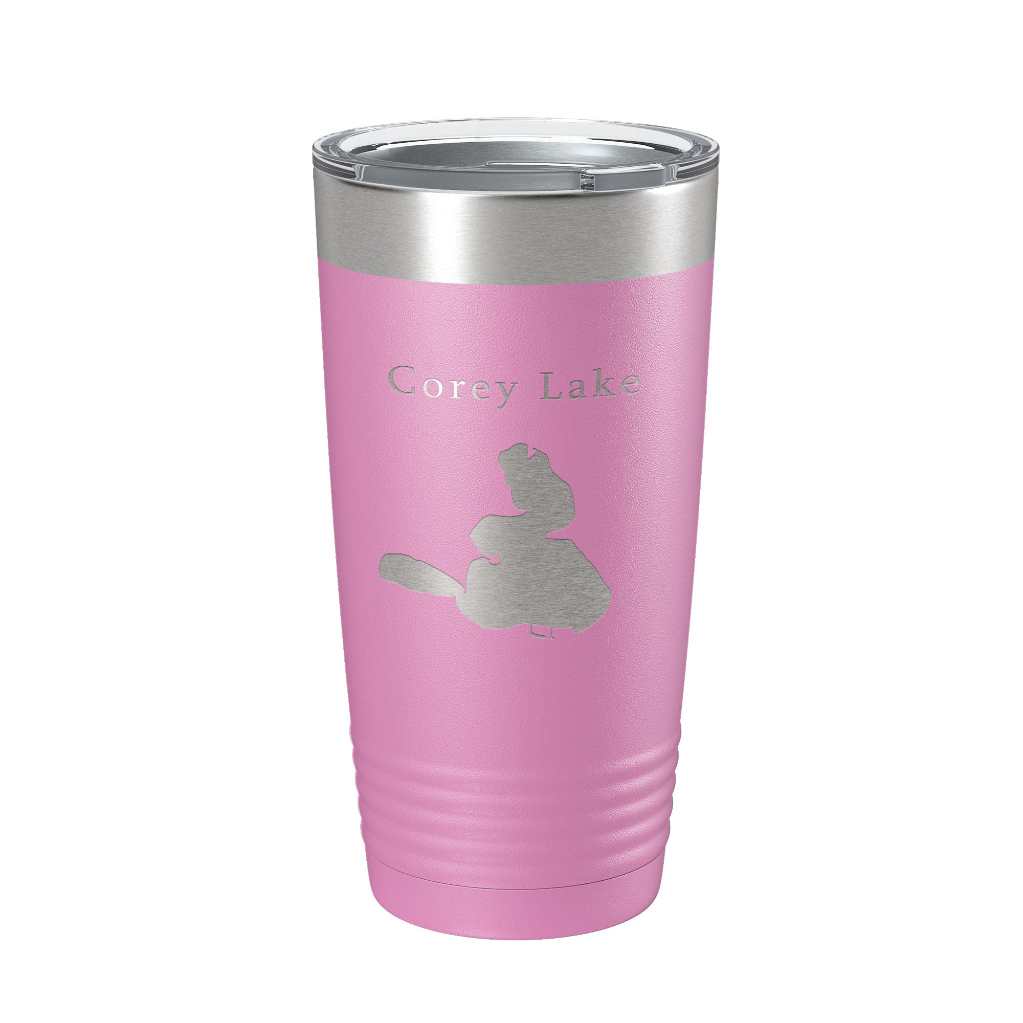 Corey Lake Map Tumbler Travel Mug Insulated Laser Engraved Coffee Cup Michigan 20 oz-14