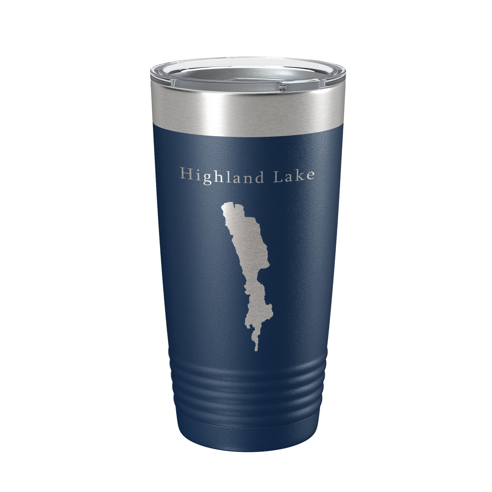 Highland Lake Map Tumbler Travel Mug Insulated Laser Engraved Coffee Cup Westbook Maine 20 oz-8