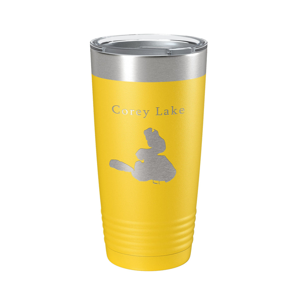 Corey Lake Map Tumbler Travel Mug Insulated Laser Engraved Coffee Cup Michigan 20 oz-4