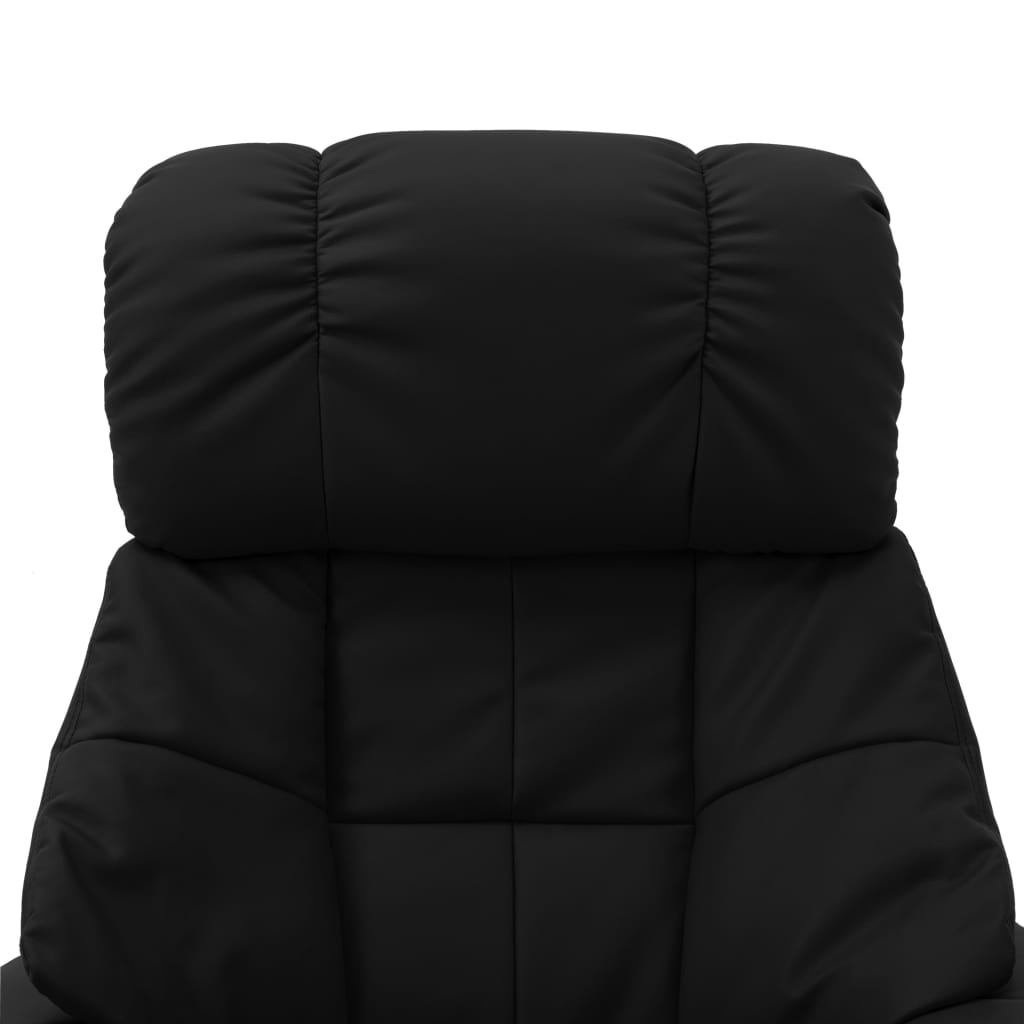 vidaXL Massage Recliner Swiveling Recliner Chair Faux Leather and Bentwood-3