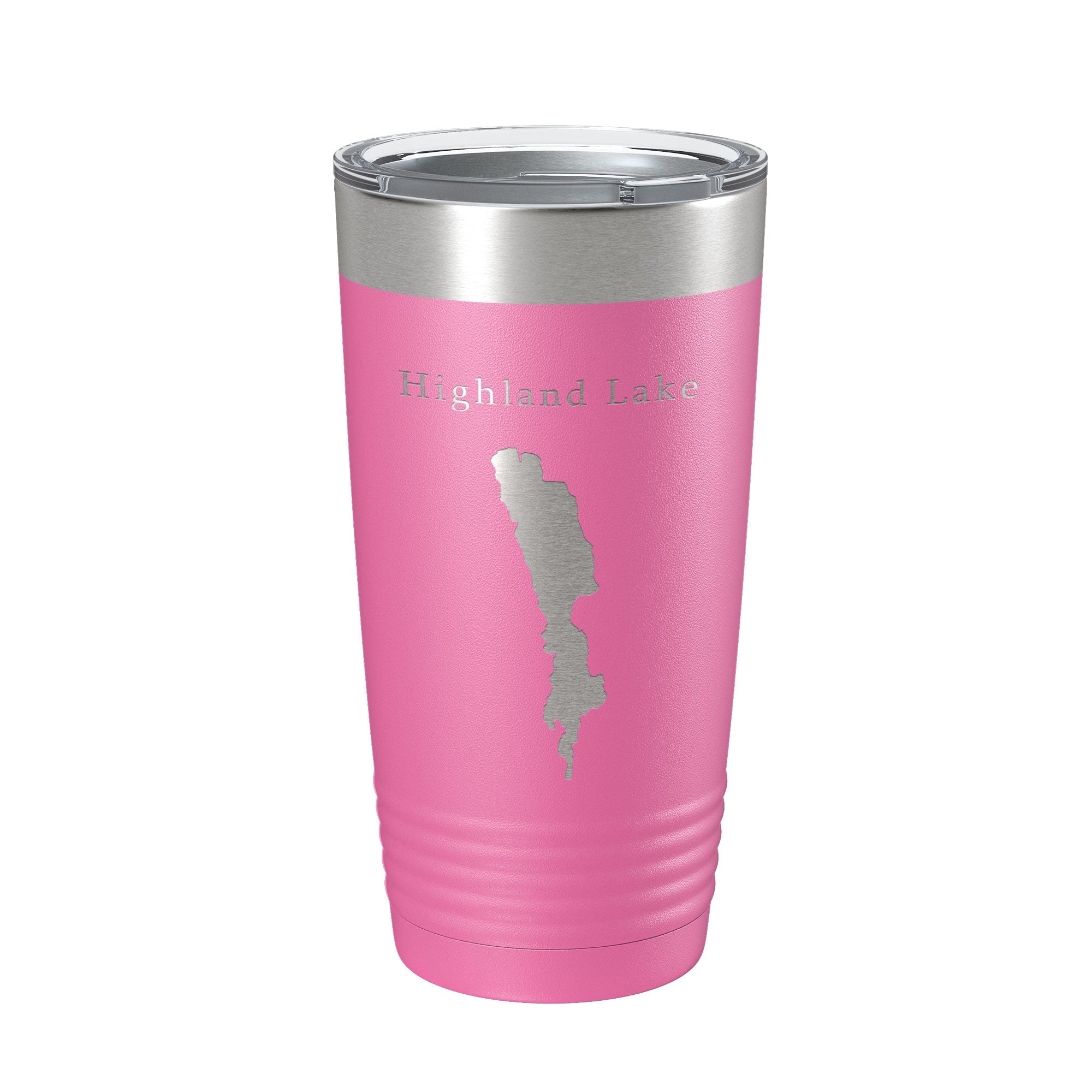 Highland Lake Map Tumbler Travel Mug Insulated Laser Engraved Coffee Cup Westbook Maine 20 oz-11