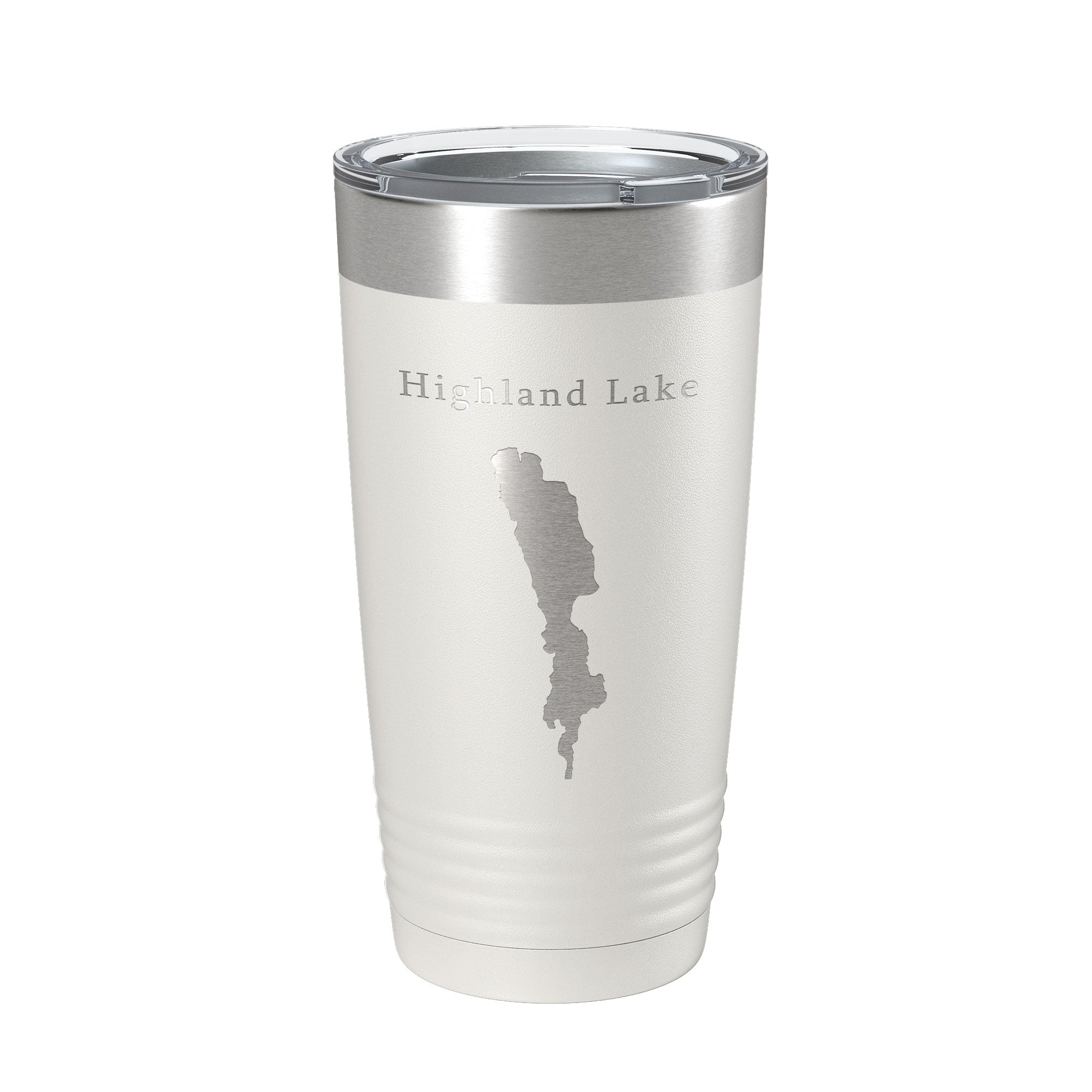 Highland Lake Map Tumbler Travel Mug Insulated Laser Engraved Coffee Cup Westbook Maine 20 oz-7