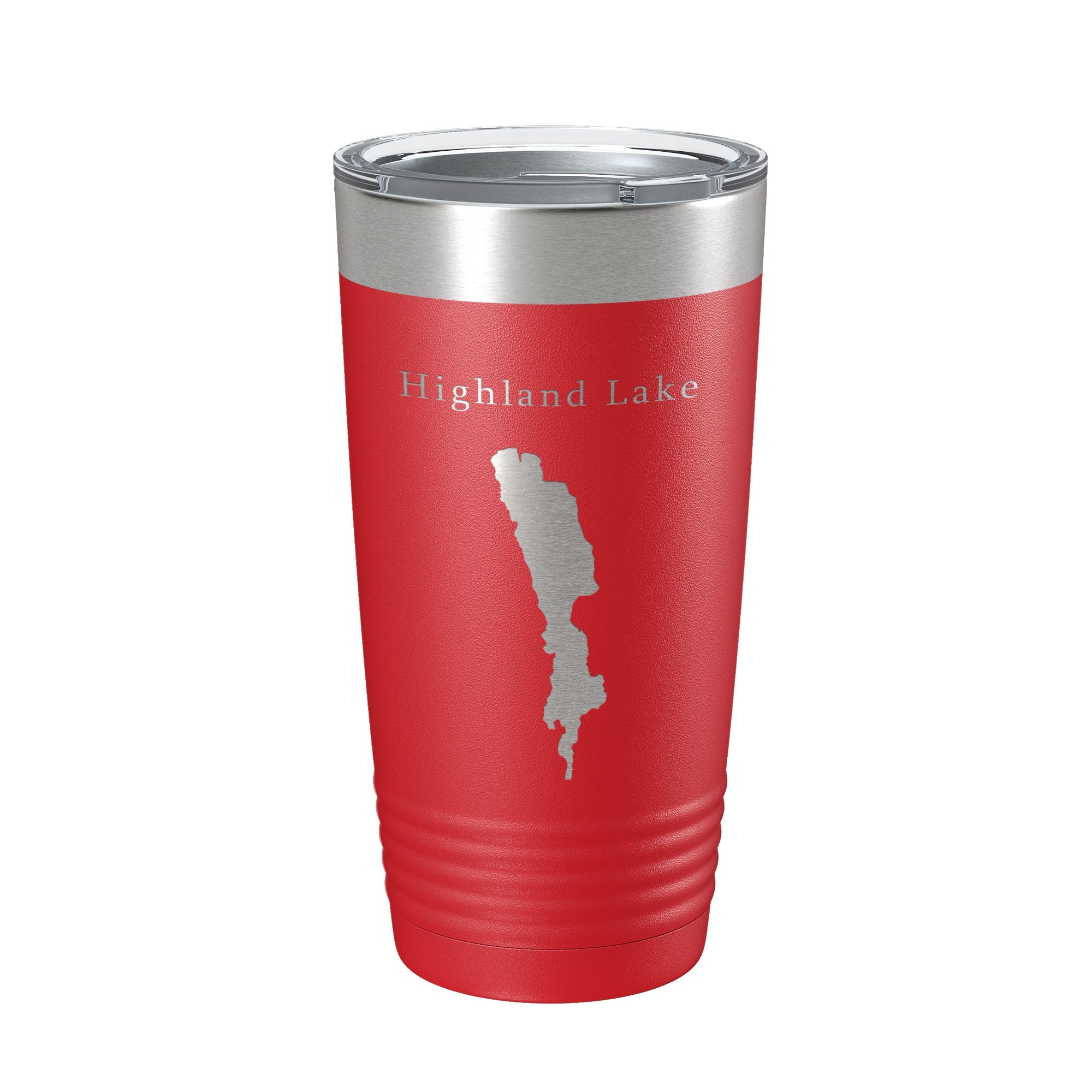 Highland Lake Map Tumbler Travel Mug Insulated Laser Engraved Coffee Cup Westbook Maine 20 oz-10