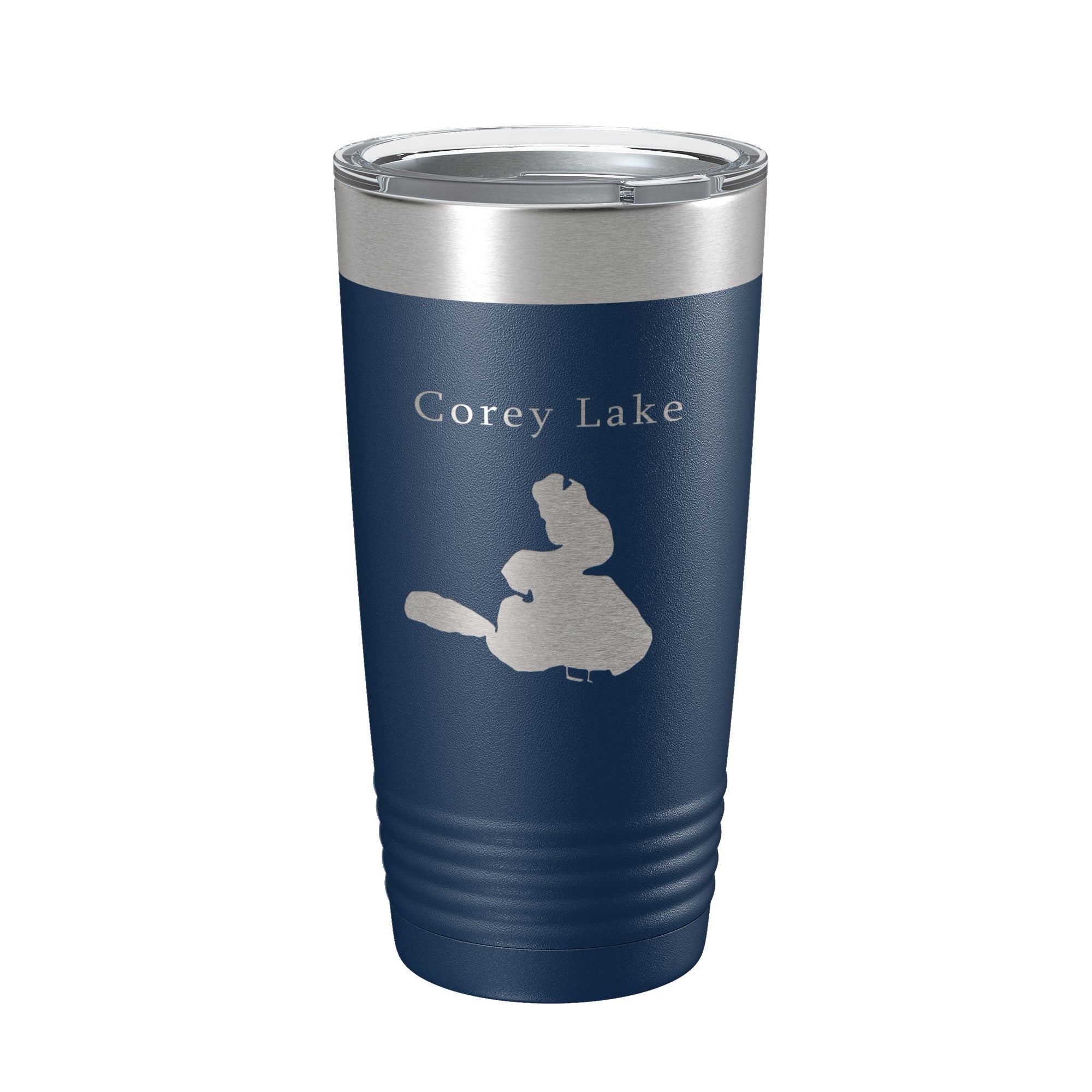 Corey Lake Map Tumbler Travel Mug Insulated Laser Engraved Coffee Cup Michigan 20 oz-8