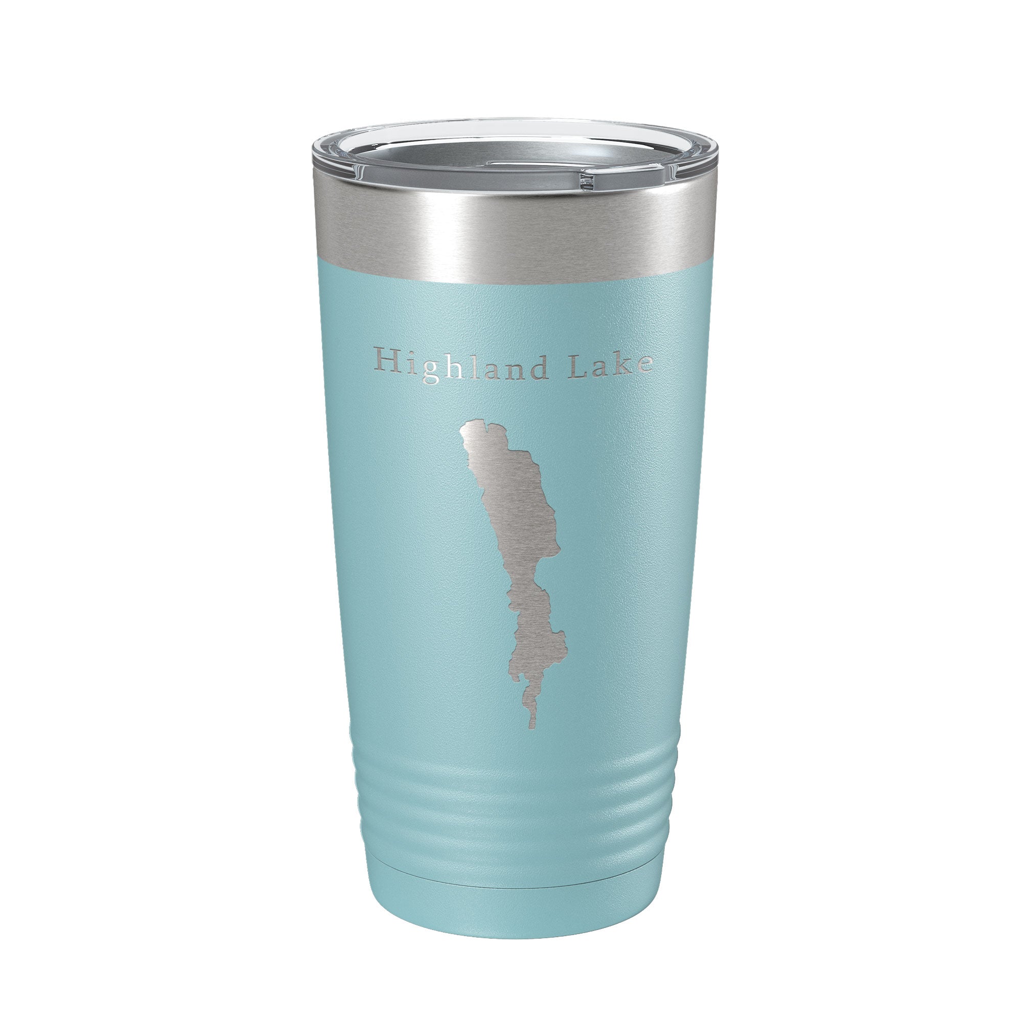Highland Lake Map Tumbler Travel Mug Insulated Laser Engraved Coffee Cup Westbook Maine 20 oz-13