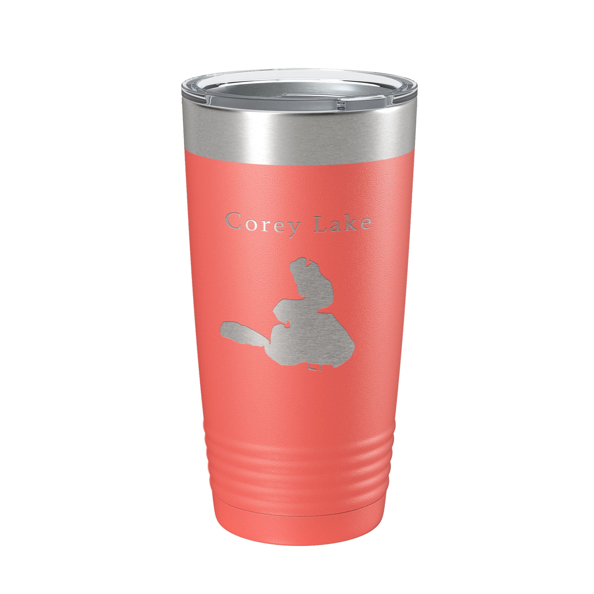 Corey Lake Map Tumbler Travel Mug Insulated Laser Engraved Coffee Cup Michigan 20 oz-20