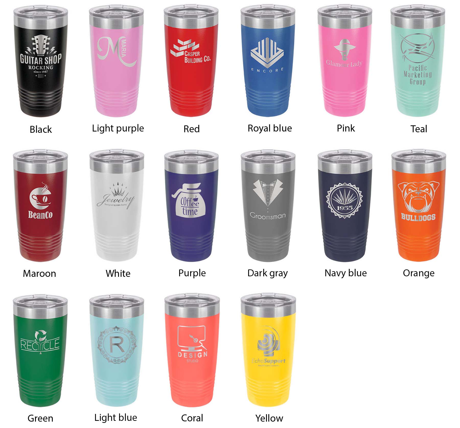 Highland Lake Map Tumbler Travel Mug Insulated Laser Engraved Coffee Cup Westbook Maine 20 oz-3
